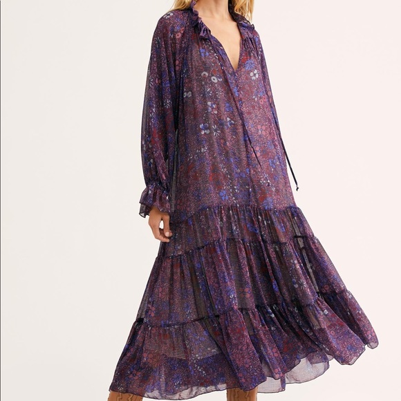 People Feeling Groovy Purple Maxi Dress 